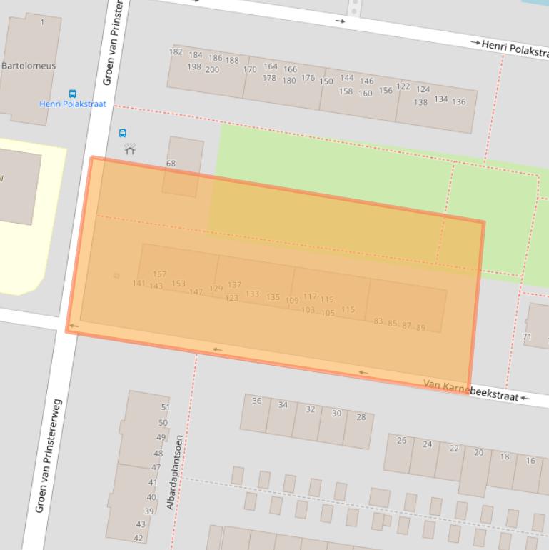 Kaart van postcodegebied 3317KW.