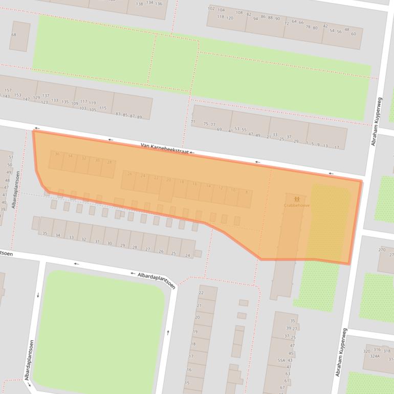 Kaart van postcodegebied 3317KX.