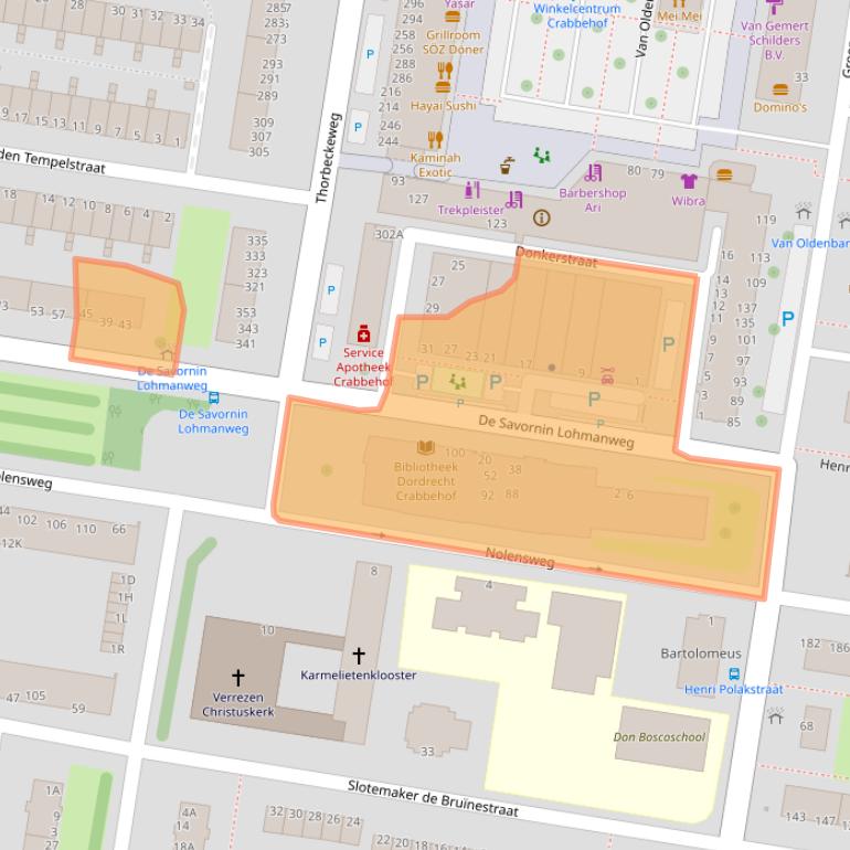 Kaart van postcodegebied 3317LA.