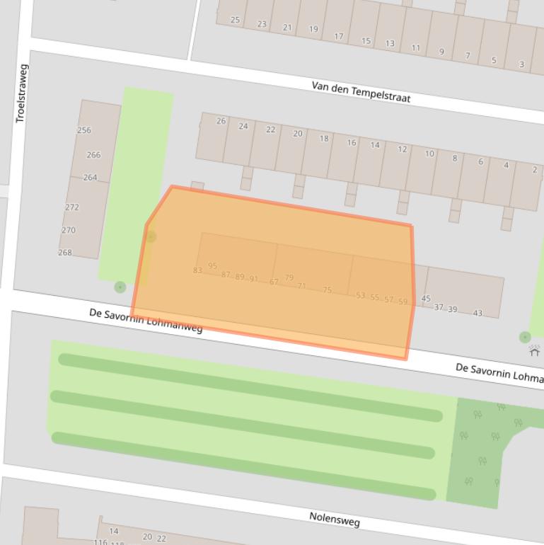 Kaart van postcodegebied 3317LB.