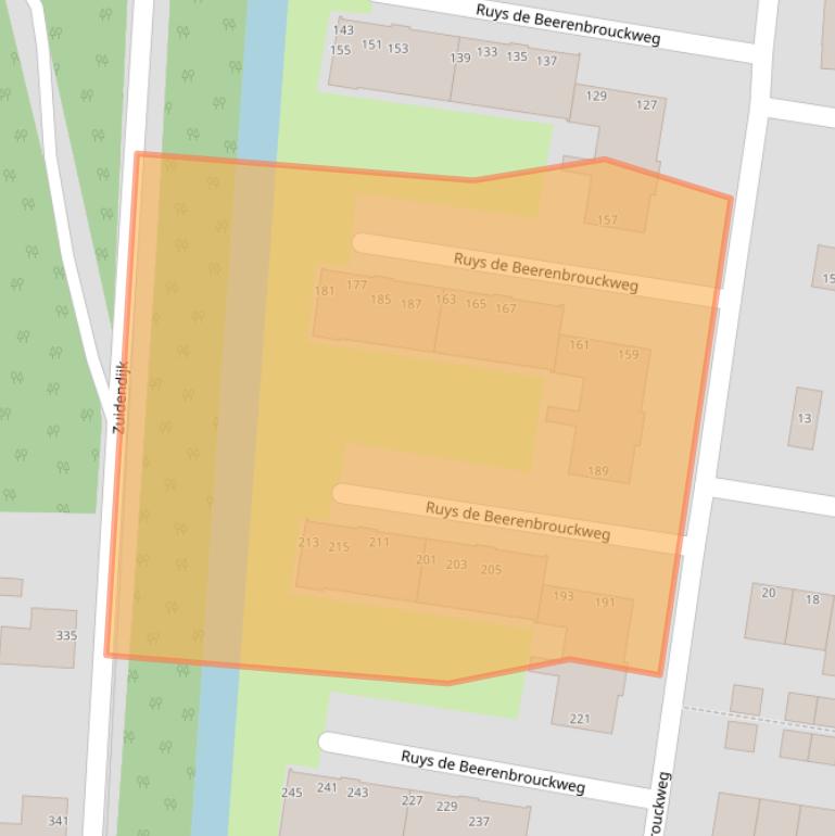 Kaart van postcodegebied 3317LL.