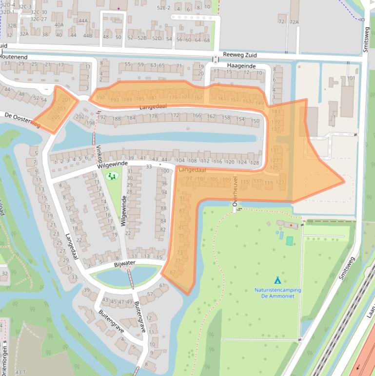 Kaart van postcodegebied 3317MB.