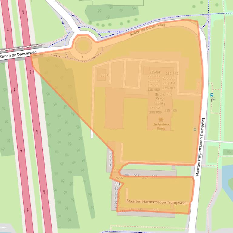 Kaart van postcodegebied 3317NE.