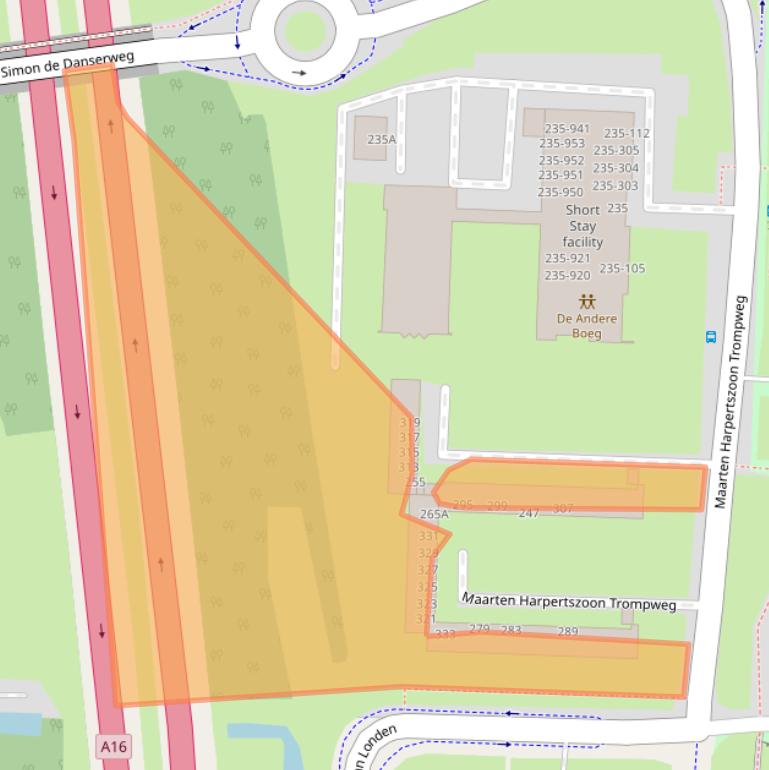 Kaart van postcodegebied 3317NG.