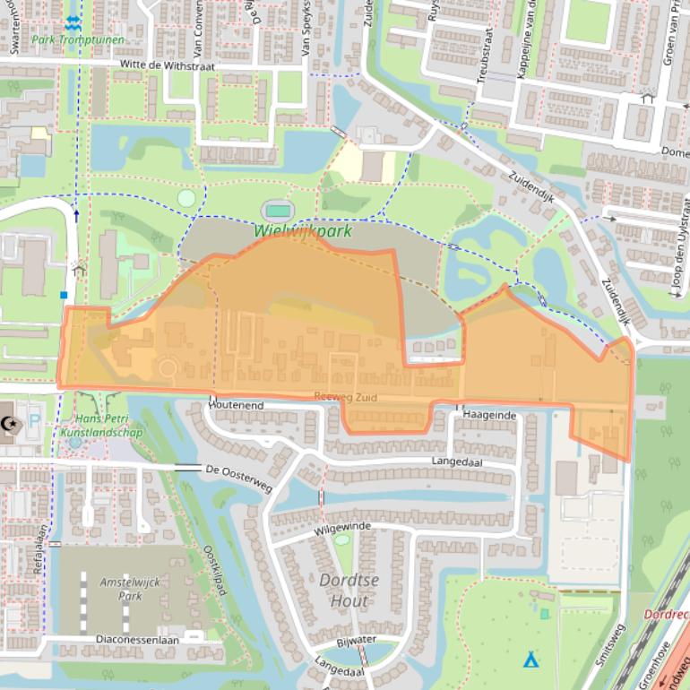 Kaart van postcodegebied 3317NH.
