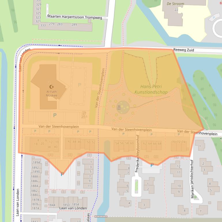 Kaart van postcodegebied 3317NM.