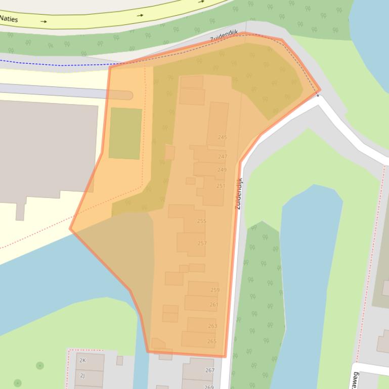 Kaart van postcodegebied 3317NN.