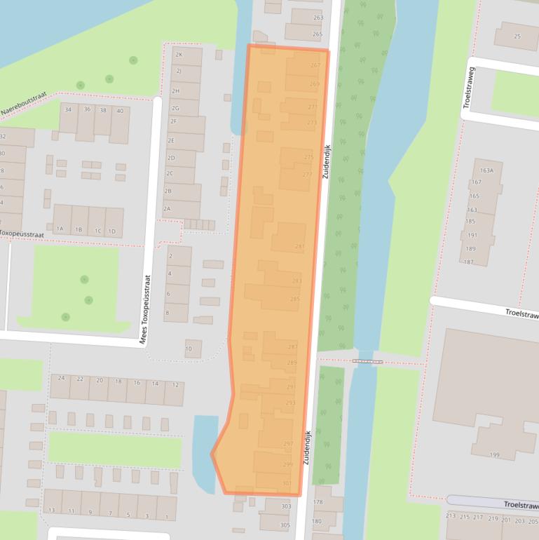 Kaart van postcodegebied 3317NP.