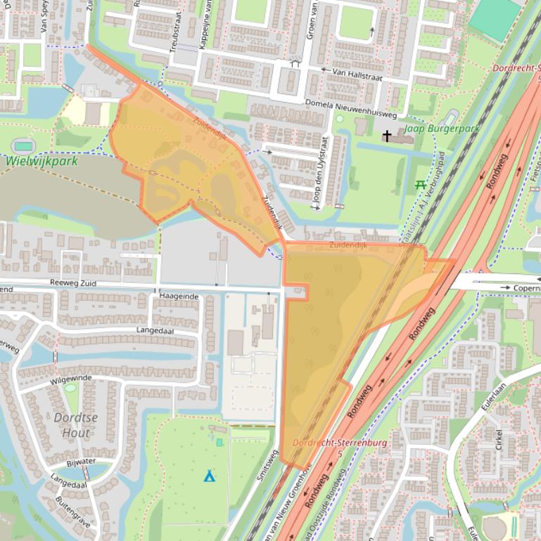 Kaart van postcodegebied 3317NS.