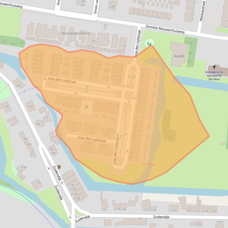 Kaart van postcodegebied 3317NW.