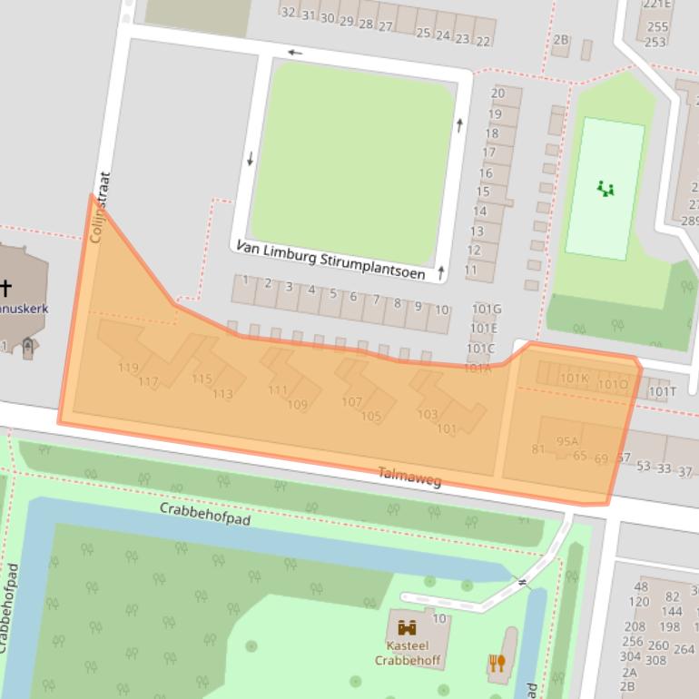 Kaart van postcodegebied 3317RC.