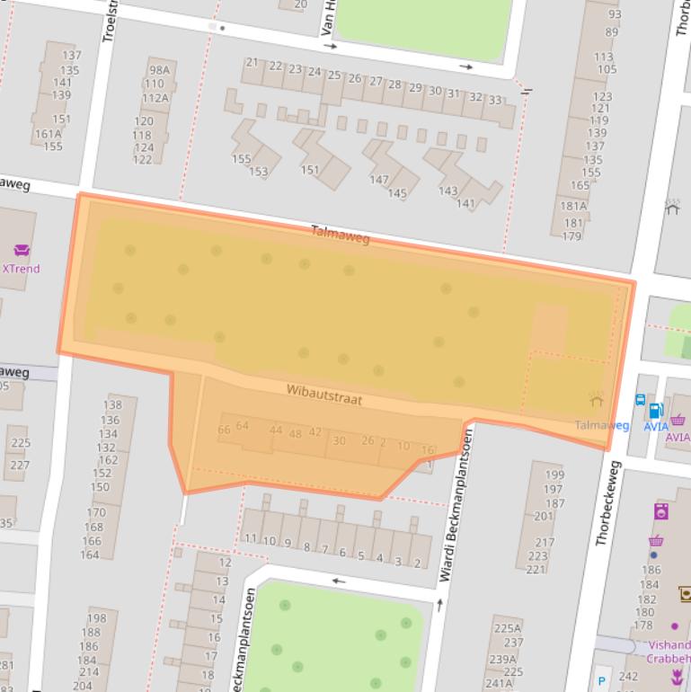Kaart van postcodegebied 3317RE.