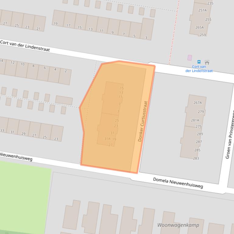 Kaart van postcodegebied 3317RL.