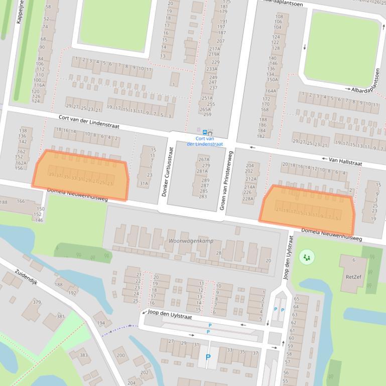 Kaart van postcodegebied 3317SC.