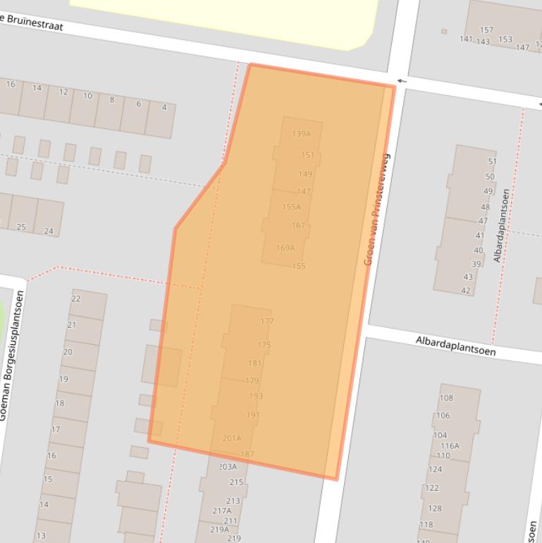 Kaart van postcodegebied 3317SL.