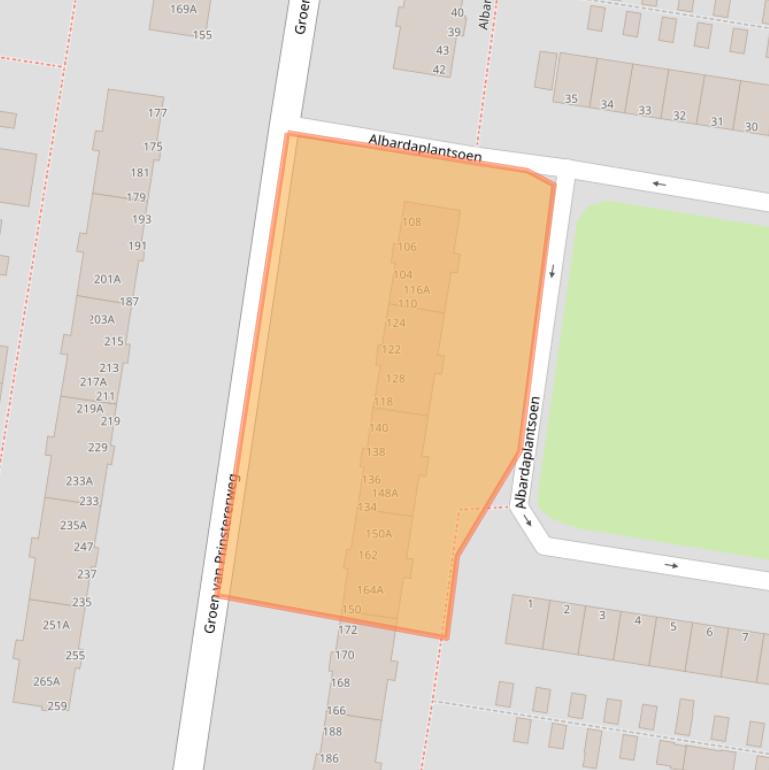 Kaart van postcodegebied 3317SR.