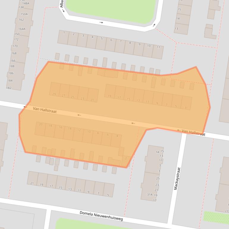 Kaart van postcodegebied 3317SW.