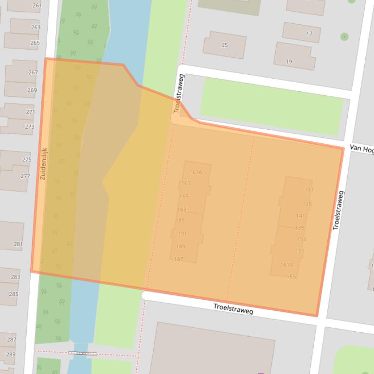 Kaart van postcodegebied 3317TD.