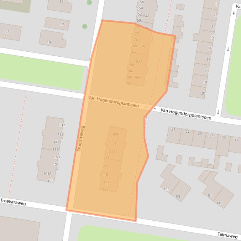 Kaart van postcodegebied 3317TK.