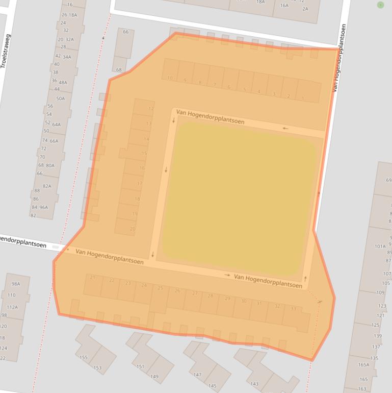 Kaart van postcodegebied 3317TP.