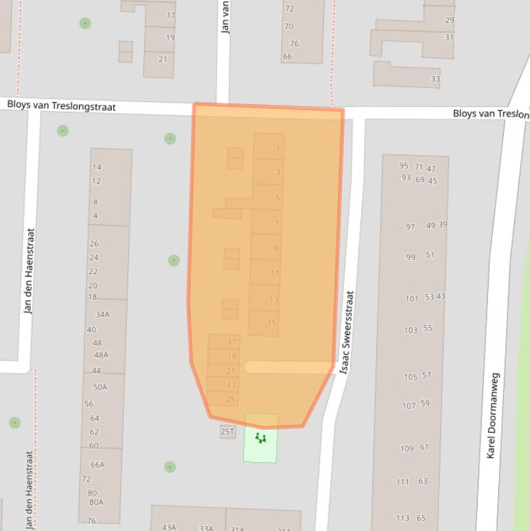 Kaart van postcodegebied 3317VD.