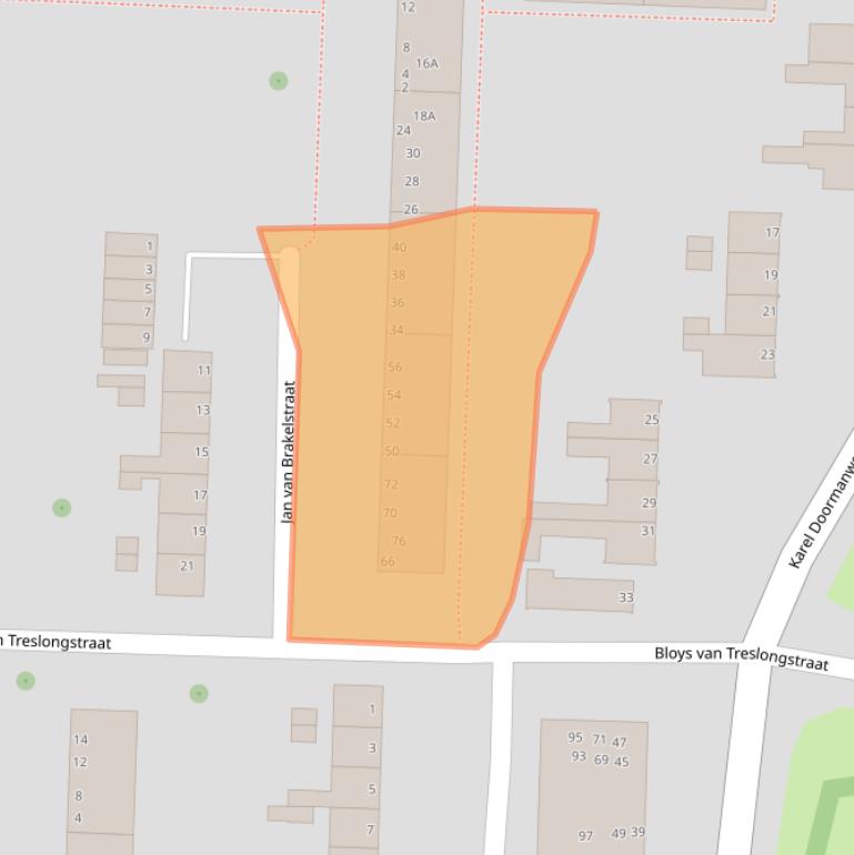 Kaart van postcodegebied 3317VK.