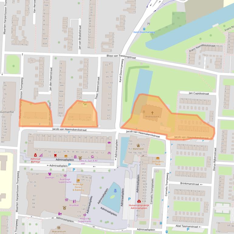 Kaart van postcodegebied 3317VL.