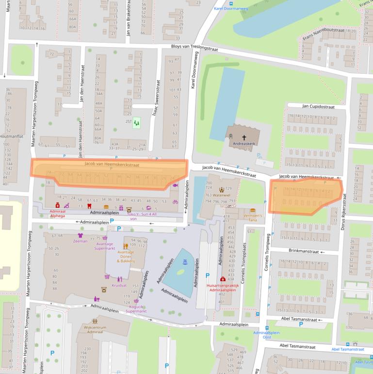 Kaart van postcodegebied 3317VM.