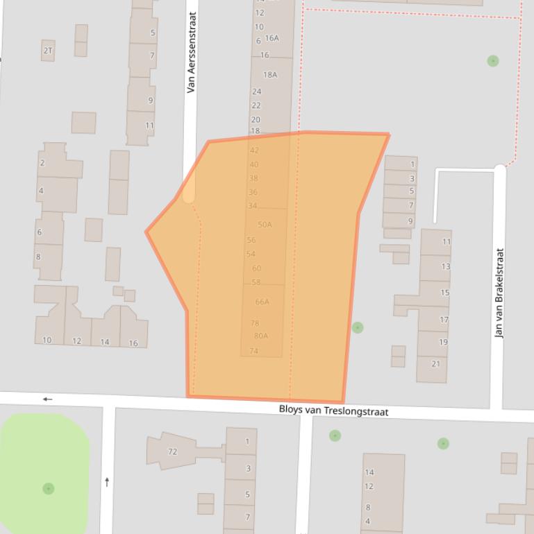 Kaart van postcodegebied 3317VP.