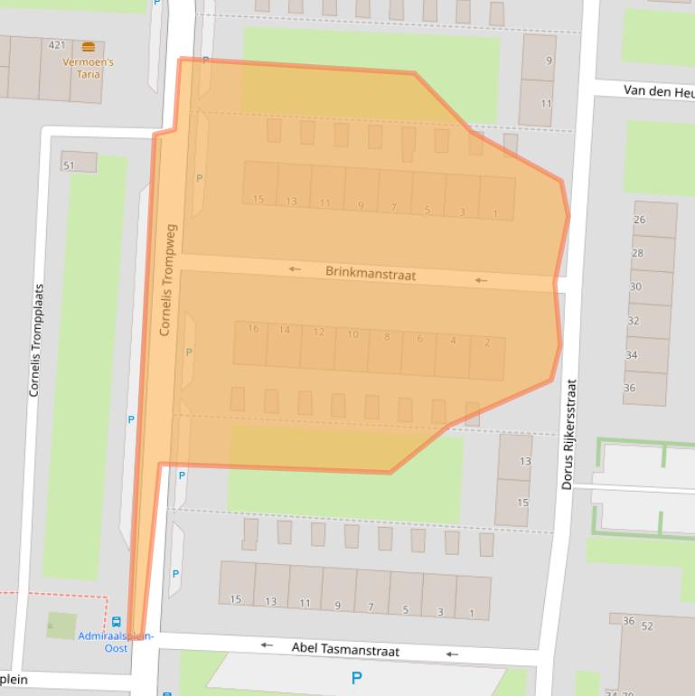 Kaart van postcodegebied 3317WC.