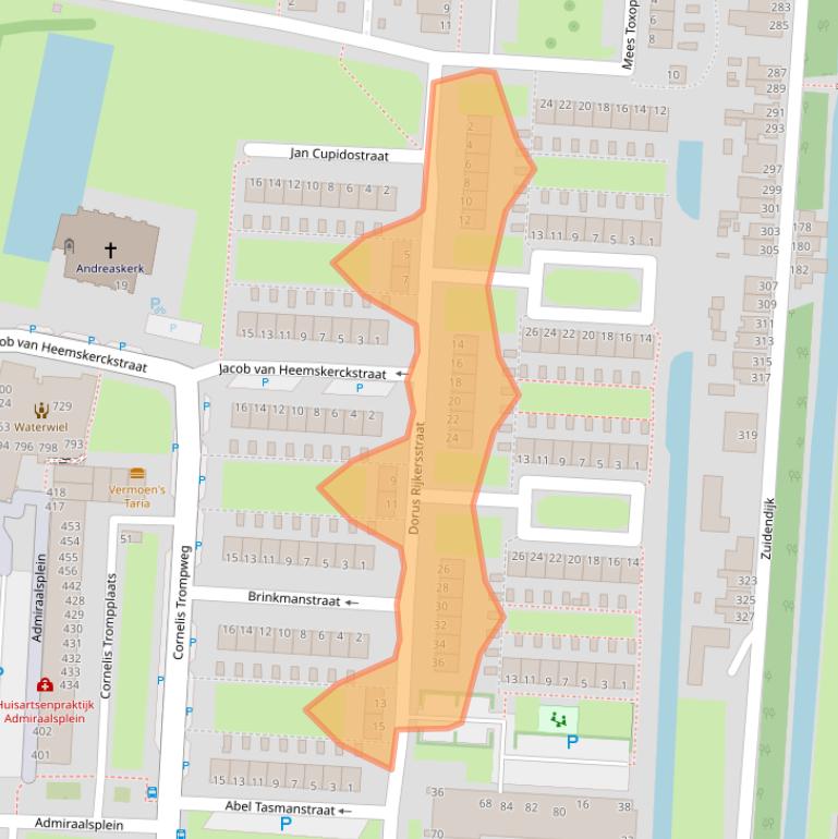 Kaart van postcodegebied 3317WH.