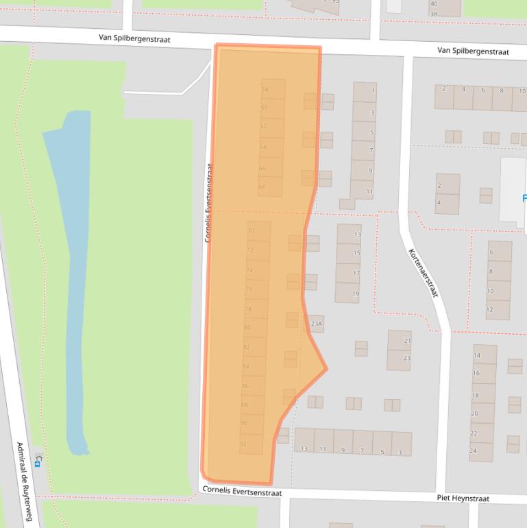 Kaart van postcodegebied 3317XH.