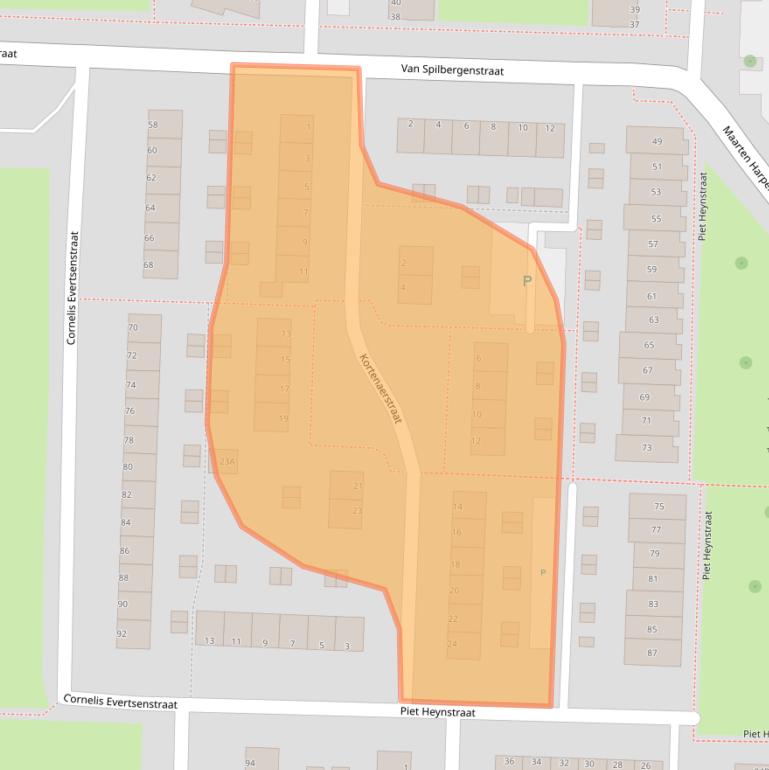 Kaart van postcodegebied 3317XK.