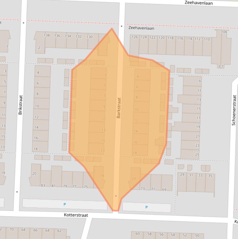 Kaart van postcodegebied 3317ZA.