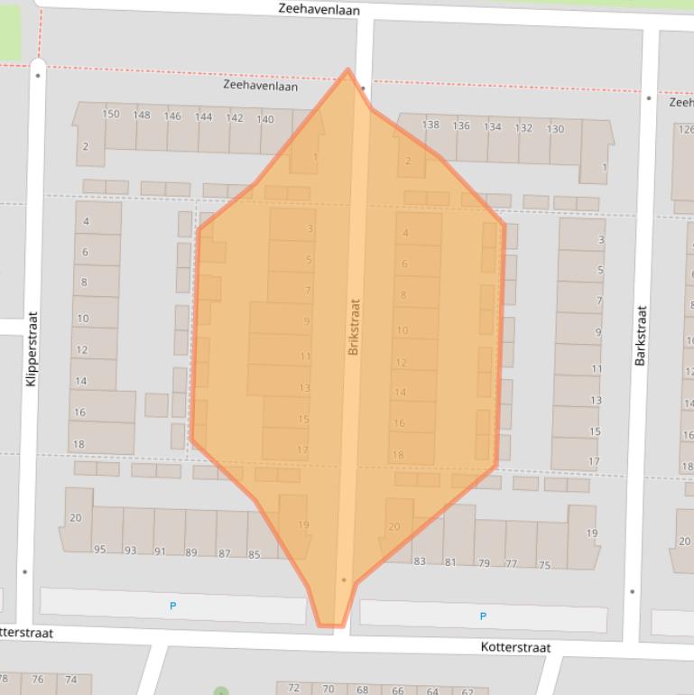 Kaart van postcodegebied 3317ZB.