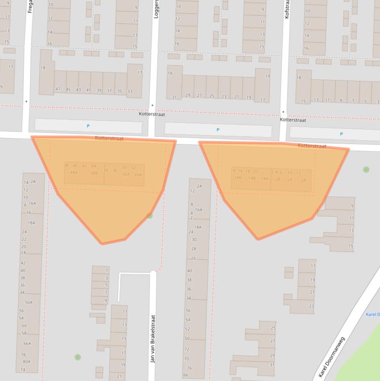 Kaart van postcodegebied 3317ZK.