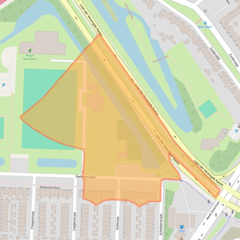 Kaart van postcodegebied 3317ZR.