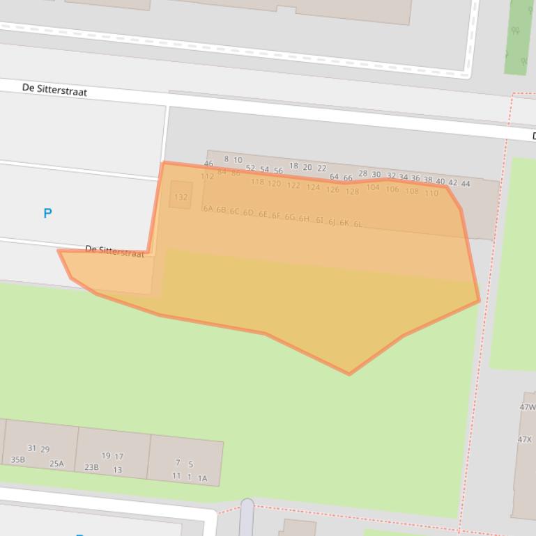 Kaart van postcodegebied 3318AC.