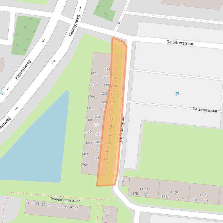 Kaart van postcodegebied 3318AD.