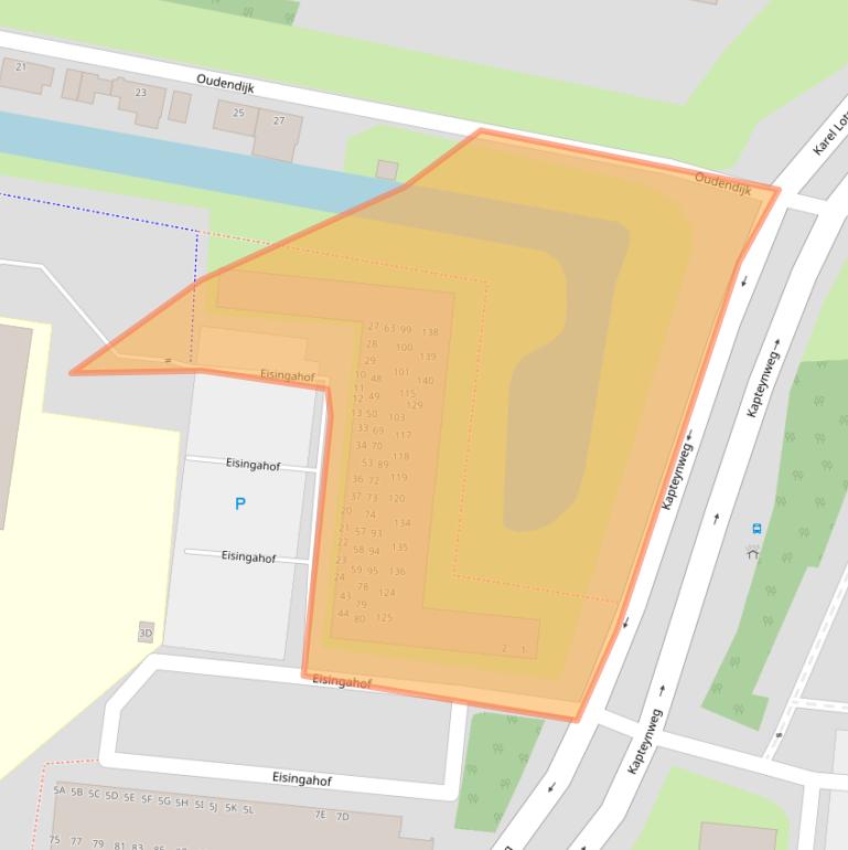 Kaart van postcodegebied 3318AM.