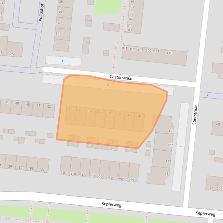 Kaart van postcodegebied 3318BD.