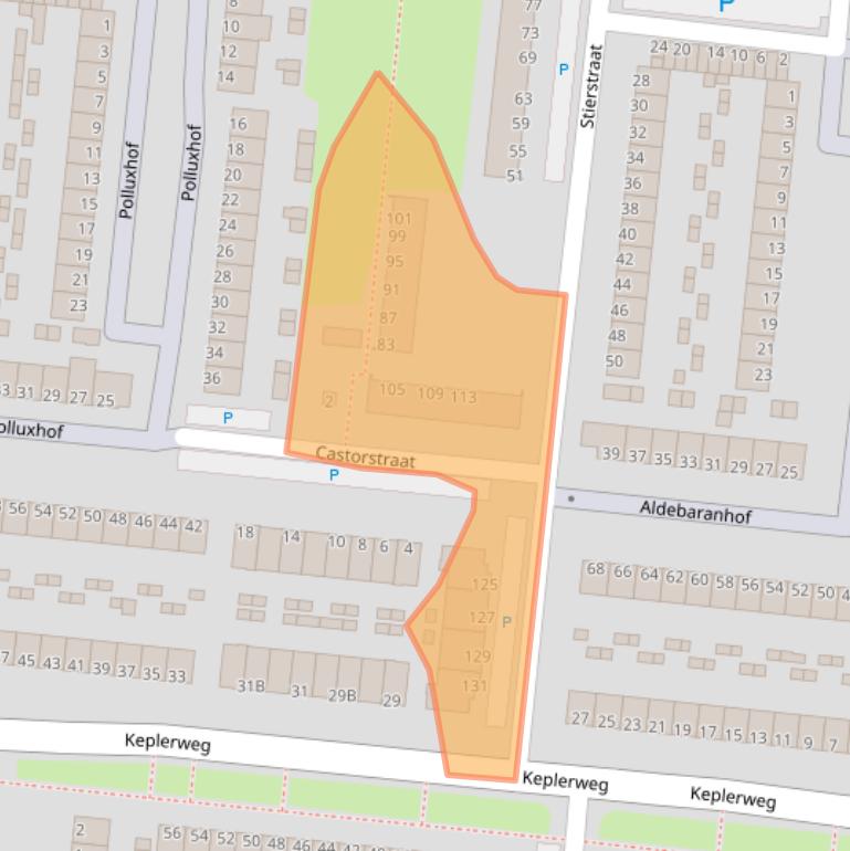 Kaart van postcodegebied 3318BM.