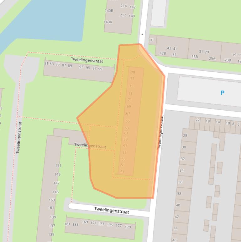 Kaart van postcodegebied 3318BR.