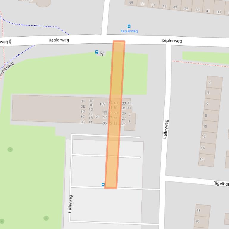 Kaart van postcodegebied 3318CC.