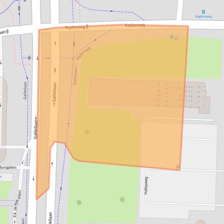 Kaart van postcodegebied 3318CD.