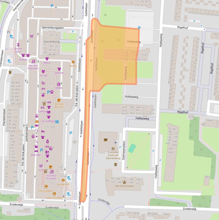 Kaart van postcodegebied 3318CH.
