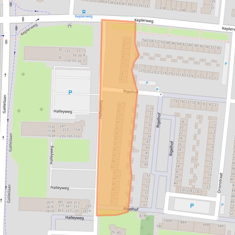 Kaart van postcodegebied 3318CM.