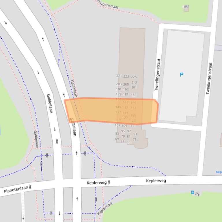 Kaart van postcodegebied 3318CT.