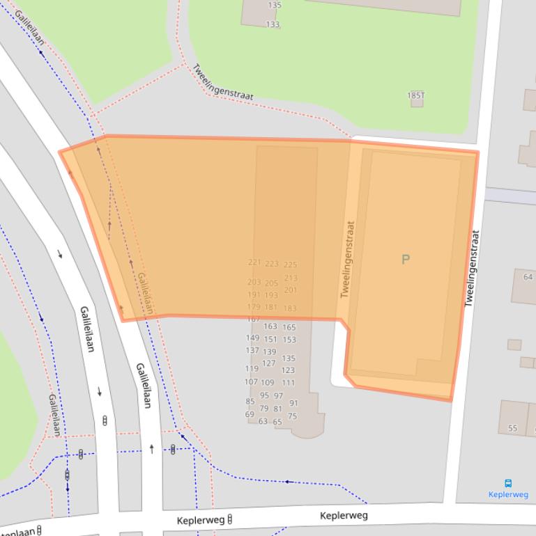 Kaart van postcodegebied 3318CV.