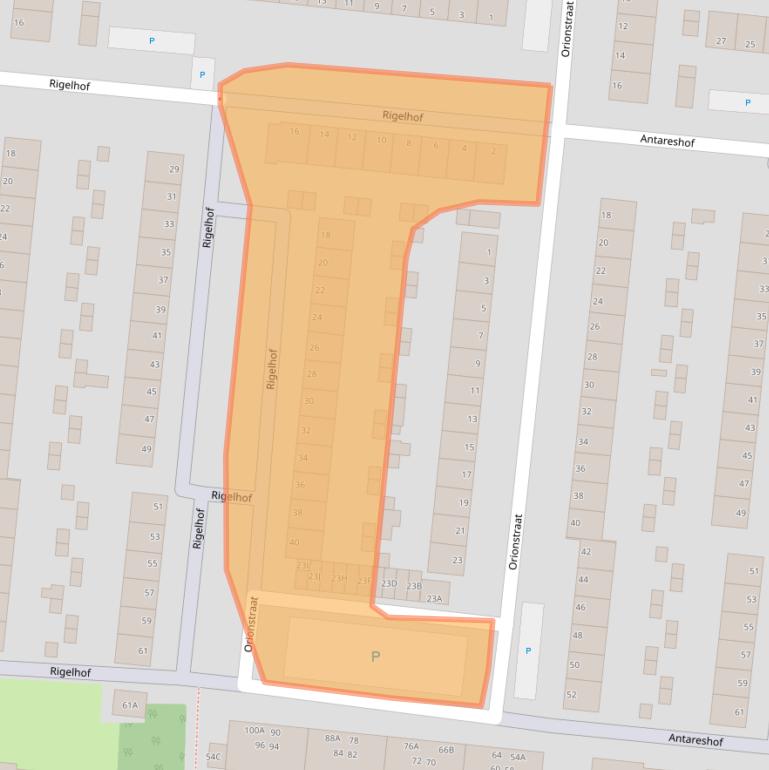 Kaart van postcodegebied 3318CZ.